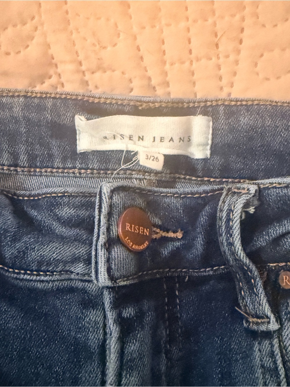 Risen Jeans High-Rise Women's Dark Blue Denim